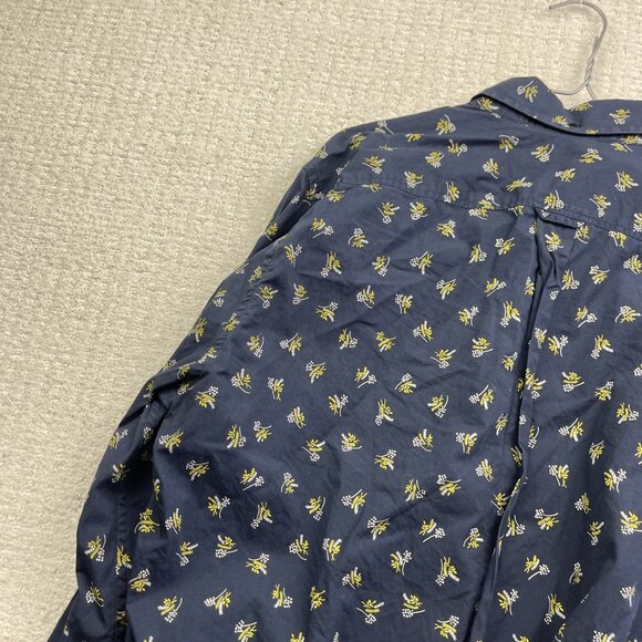 Ben Sherman The Casino Shirt Button Up Blue Floral AOP Long Sleeve Mens XL - Picture 14 of 15